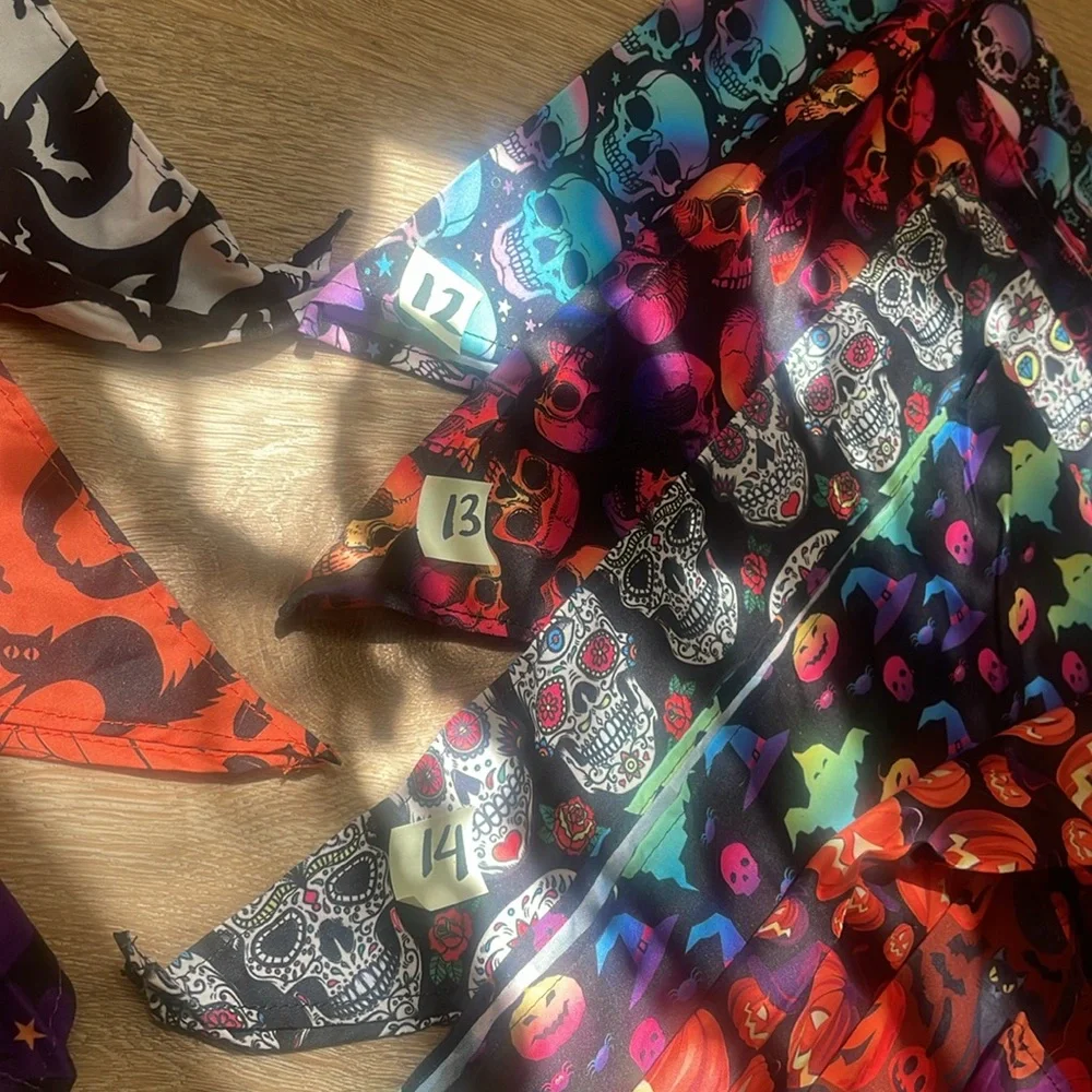 Doggie pet scarfs lightweight, 4 for $20.00 adjustable small large dogs NEW